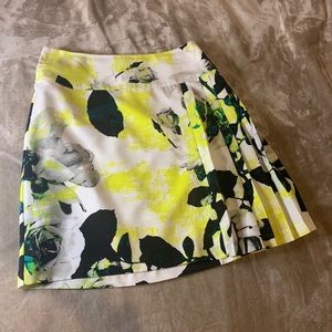 Yellow floral skirt